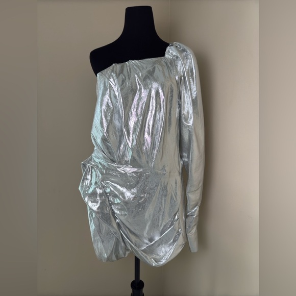 IRO NWT Samuel Silver Asymmetrical Dress… Gorgeous ✨ - Picture 1 of 15
